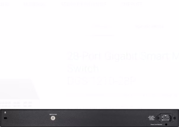 D-Link DGS-1210-28P 28-Port Gigabit Smart Managed PoE+ Switch, 24x PoE Ports, 4x SFP Combos, L2+ Static Routing thumbnail 3