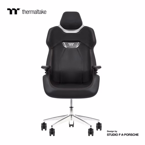 Thermaltake Argent E700 Real Leather Gaming Chair, Design by Studio F. A. Porsche, 4D Adjustable Armrests, Wire-Control Mechanism, 4 Gas Lift-Glacier White thumbnail 3