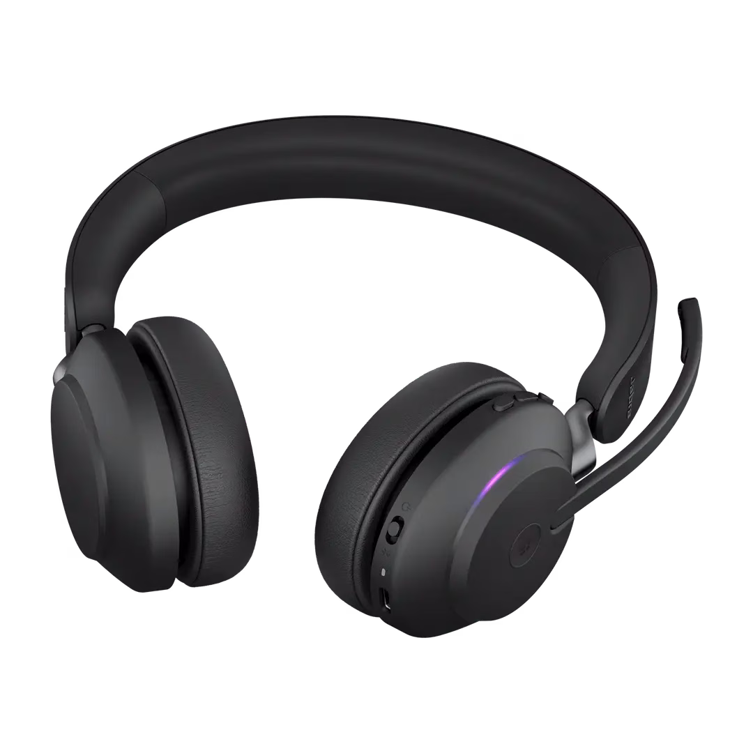 Jabra Evolve2 65 Wireless PC Headset with Charging Stand, Noise Cancelling Microsoft Teams Certified Stereo Headphones With Long-Lasting Battery, USB-A Bluetooth Adapter | 26599-999-989 thumbnail 5