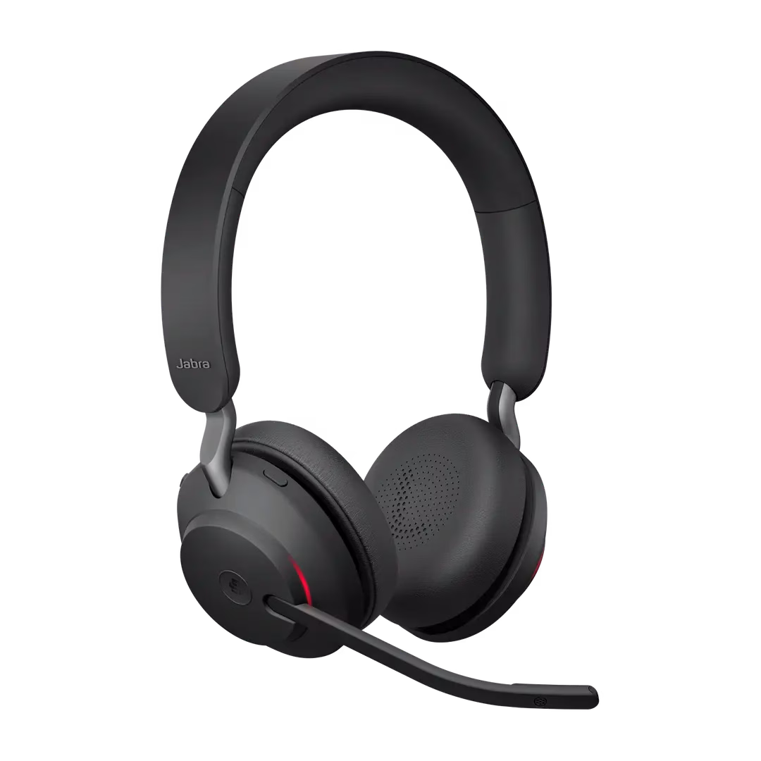 Jabra Evolve2 65 Wireless PC Headset with Charging Stand, Noise Cancelling Microsoft Teams Certified Stereo Headphones With Long-Lasting Battery, USB-A Bluetooth Adapter | 26599-999-989 thumbnail 2