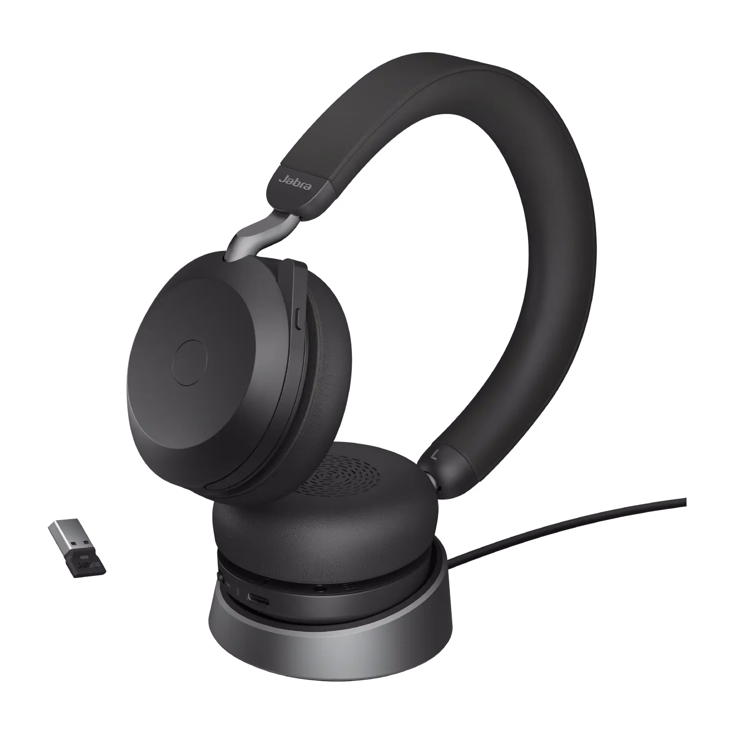 Jabra Evolve 2 75 UC USB-A Headset Link380a UC Stereo Stand, Advanced ANC, USB-A Bluetooth Adapter | 27599-989-989 – Buy Online