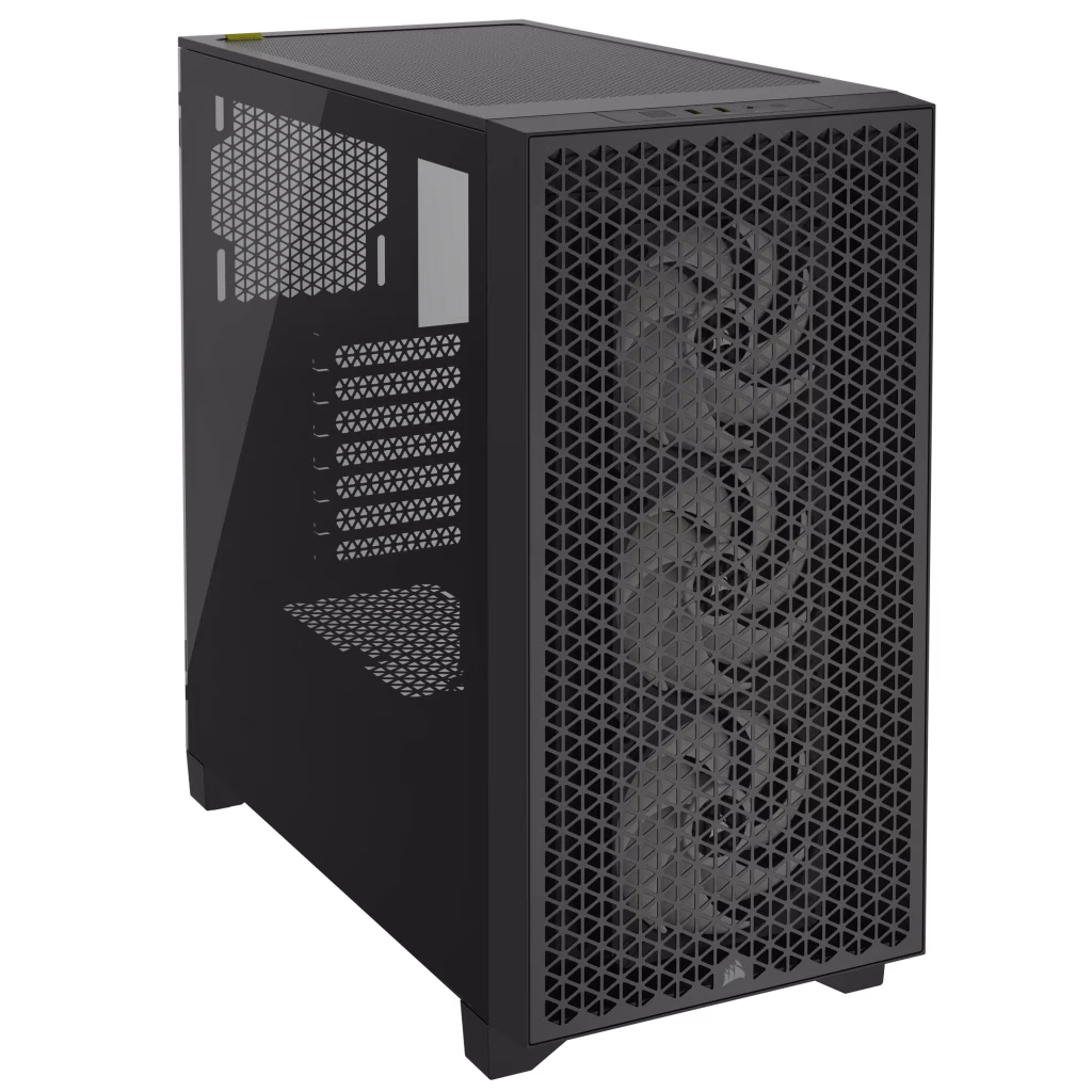 Corsair 3000D RGB AIRFLOW Mid-Tower PC Case, High-performance airflow optimized front panel, Tempered Glass,  3x Pre-fitted CORSAIR AR120 RGB fans, Fits four-slot graphics cards, 7x Expansion Slots, 5x Drive Bays, Black | CC-9011255-WW thumbnail 14