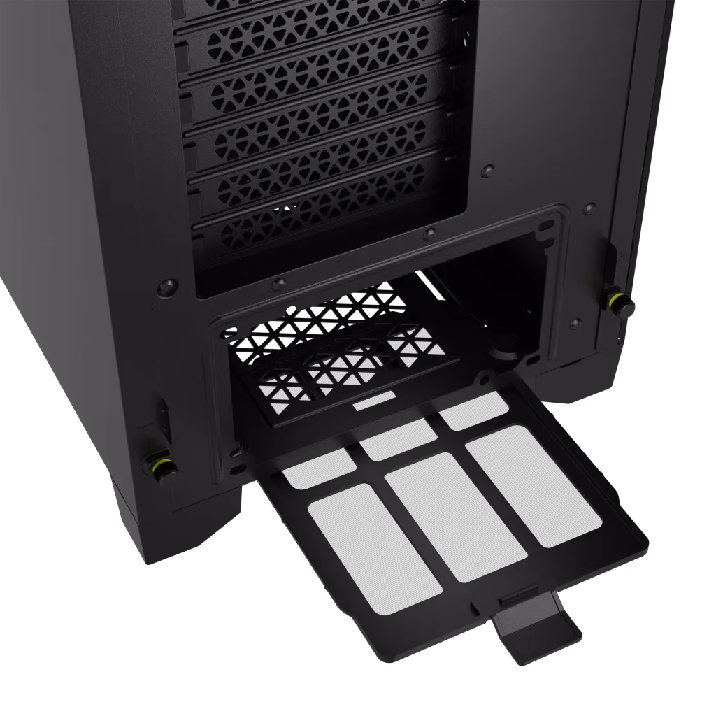 Corsair 3000D RGB AIRFLOW Mid-Tower PC Case, High-performance airflow optimized front panel, Tempered Glass,  3x Pre-fitted CORSAIR AR120 RGB fans, Fits four-slot graphics cards, 7x Expansion Slots, 5x Drive Bays, Black | CC-9011255-WW thumbnail 15