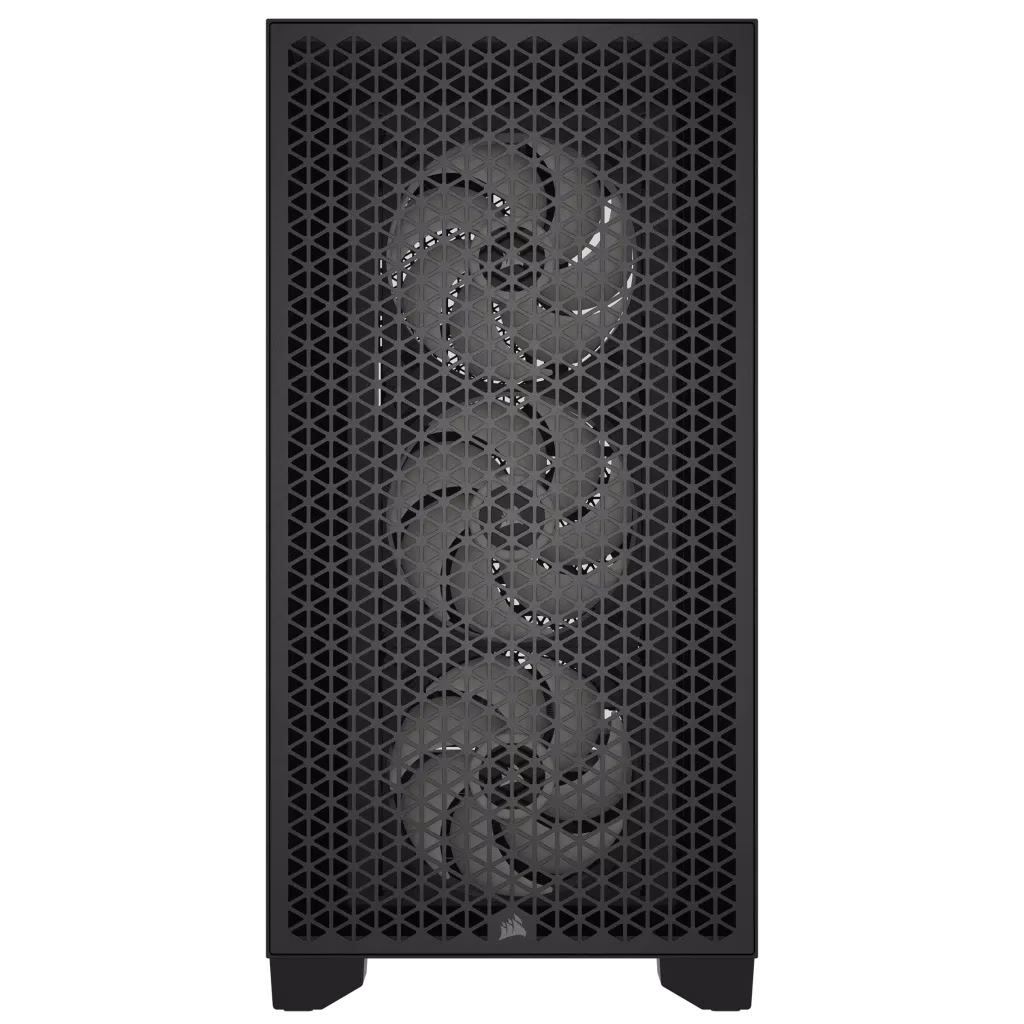 Corsair 3000D RGB AIRFLOW Mid-Tower PC Case, High-performance airflow optimized front panel, Tempered Glass,  3x Pre-fitted CORSAIR AR120 RGB fans, Fits four-slot graphics cards, 7x Expansion Slots, 5x Drive Bays, Black | CC-9011255-WW thumbnail 7