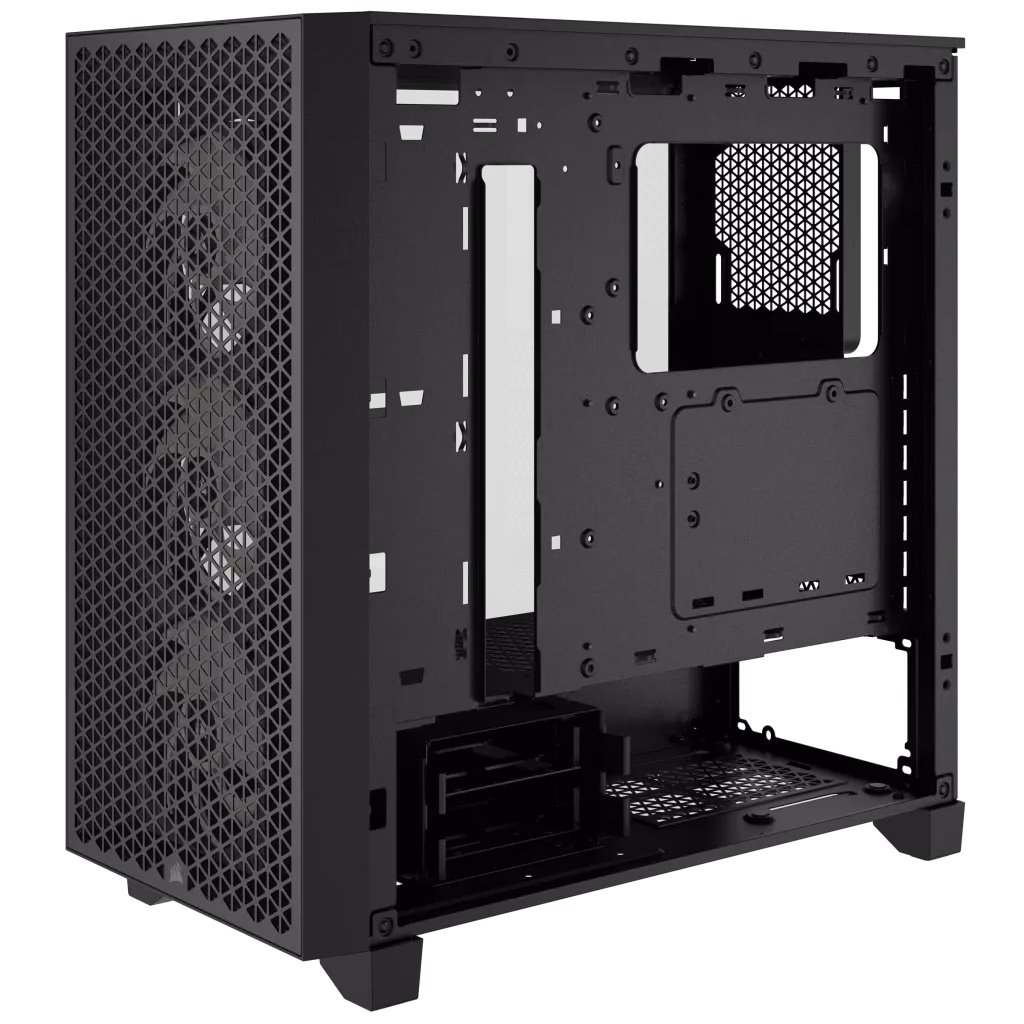 Corsair 3000D RGB AIRFLOW Mid-Tower PC Case, High-performance airflow optimized front panel, Tempered Glass,  3x Pre-fitted CORSAIR AR120 RGB fans, Fits four-slot graphics cards, 7x Expansion Slots, 5x Drive Bays, Black | CC-9011255-WW thumbnail 18