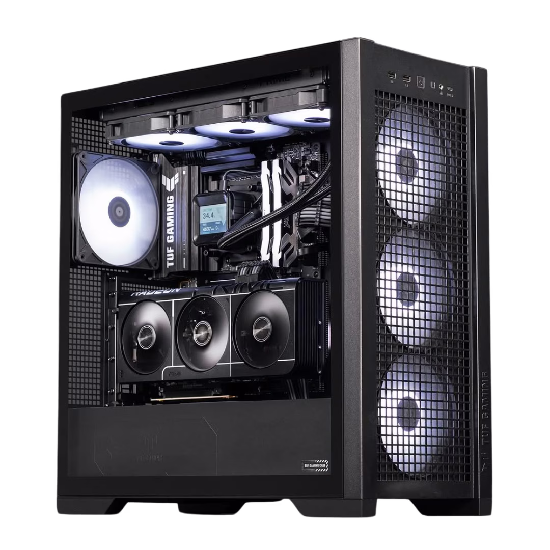 ASUS Powered AMD X NVIDIA Gaming PC, AMD Ryzen 7 7800X3D, PRIME 5070 OC Edition 12GB, 64GB (2x32GB) DDR5 6000MHz,  990 PRO 2TB SSD, AIO Cooler, 850W – Buy Online