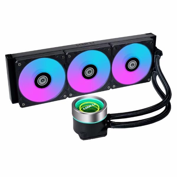 Lian Li Galahad II Trinity SL-INF 360 All In one CPU Cooler, ARGB PWM, 3 Fan Slots (120 mm), 2150 RPM Fan Speed, Fluid Dynamic Bearing, 61.3 CFM Airflow, 360mm Radiator Size, Black | G89.GA2T36INB.00 840353044371 image