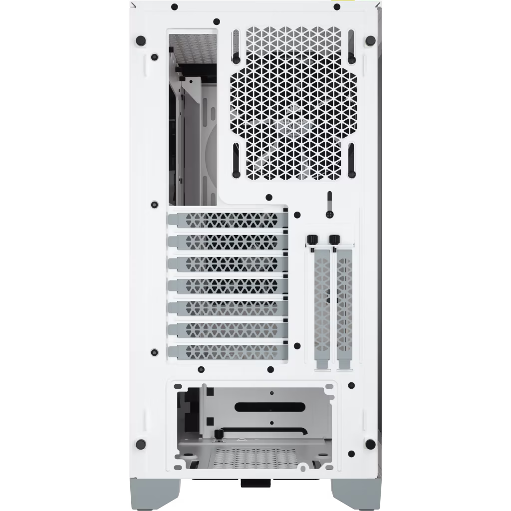 Corsair 4000D Tempered Glass Mid-Tower ATX Case, Steel, Tempered Glass, Plastic, Motherboard Support upto E-ATX, 4x Drive Bays, 9x Expansion Slots, White | CC-9011199-WW thumbnail 4