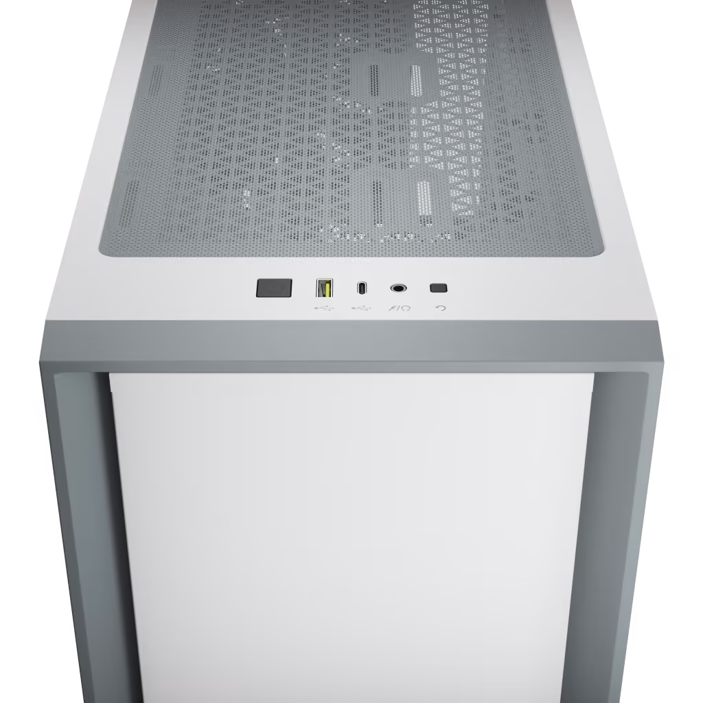 Corsair 4000D Tempered Glass Mid-Tower ATX Case, Steel, Tempered Glass, Plastic, Motherboard Support upto E-ATX, 4x Drive Bays, 9x Expansion Slots, White | CC-9011199-WW thumbnail 5