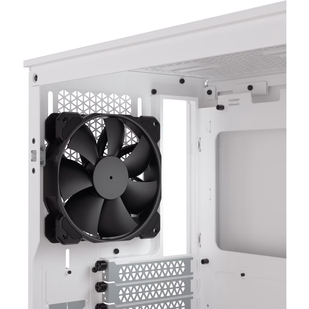 Corsair 4000D Tempered Glass Mid-Tower ATX Case, Steel, Tempered Glass, Plastic, Motherboard Support upto E-ATX, 4x Drive Bays, 9x Expansion Slots, White | CC-9011199-WW thumbnail 8