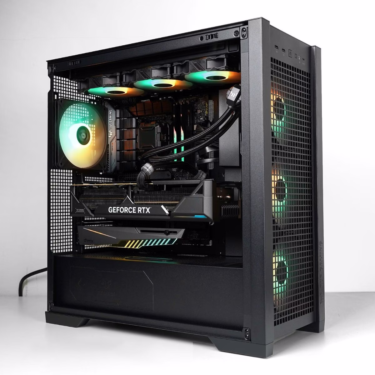 ASUS POWERED  Gaming PC with 14th Gen CPU - Intel Core i7-14700KF, Nvidia RTX 4080  Super 16GB, 64GB RAM DDR5 6400MHz, 2TB SSD Gen4, 850W 80 Plus Gold PSU, 360mm Liquid??Cooler??RGB thumbnail 2