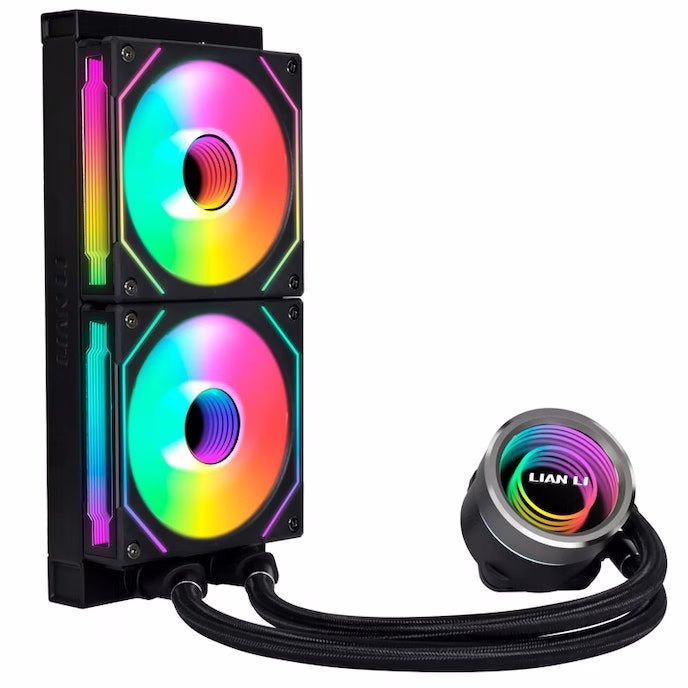 Lian Li GA2T24INB Galahad II Trinity 240 AIO CPU Liquid Cooler 240mm - ARGB Daisy-chainable Radiator UNI Fan SL-INF - Intel?? LGA 1700, 1200, 115X, AMD?? AM5/AM4 Sockets - with SL Infinity Fans Black thumbnail 2
