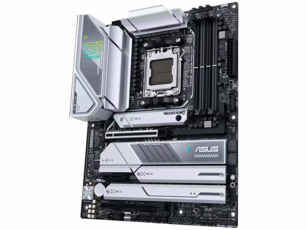 Asus Prime X670E-Pro Wifi DDR5 ATX Motherboard, Socket AM5, AMD X670 Chipset, Max 128GB Memory, PCIe 5.0, Realtek 2.5Gb Ethernet, LAN Guard, Wi-Fi 6E, Bluetooth v5.2  | 90MB1BL0-M0EAY0 image