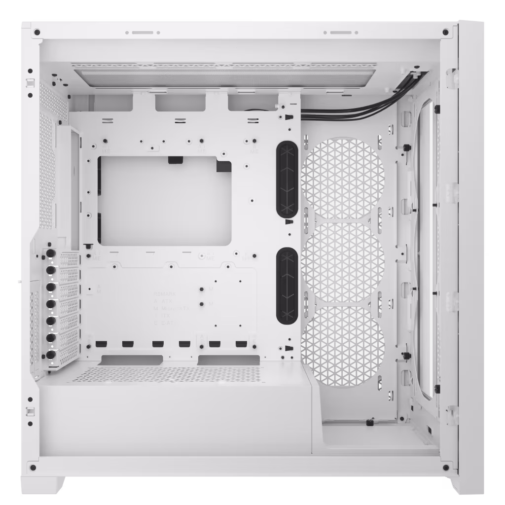 Corsair 5000D CORE AIRFLOW Mid-Tower ATX PC Case, High-Airflow Front Panel, 6x Case &amp; 3x Internal Drive Bays, Case Windows, Up to 360mm Radiator &amp; 12x Fan Support, 25mm Cable Routing, White | CC-9011211-WW thumbnail 3