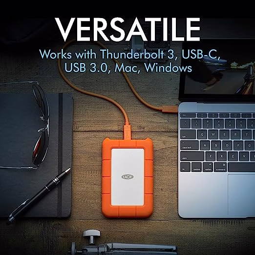 LaCie 1TB Rugged USB-C Mobile Hard Drive, STFR thumbnail 4