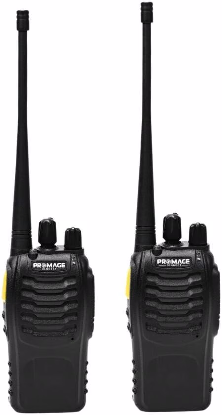 Promage Connect PC-WT710 Portable Radio Station Twin Pack TDRA Approved, Compact And Lightweight Design, 1500 mAh Battery, Hands-free, For Outdoor Activities And Industrial Communication | PC-WT710 – Buy Online