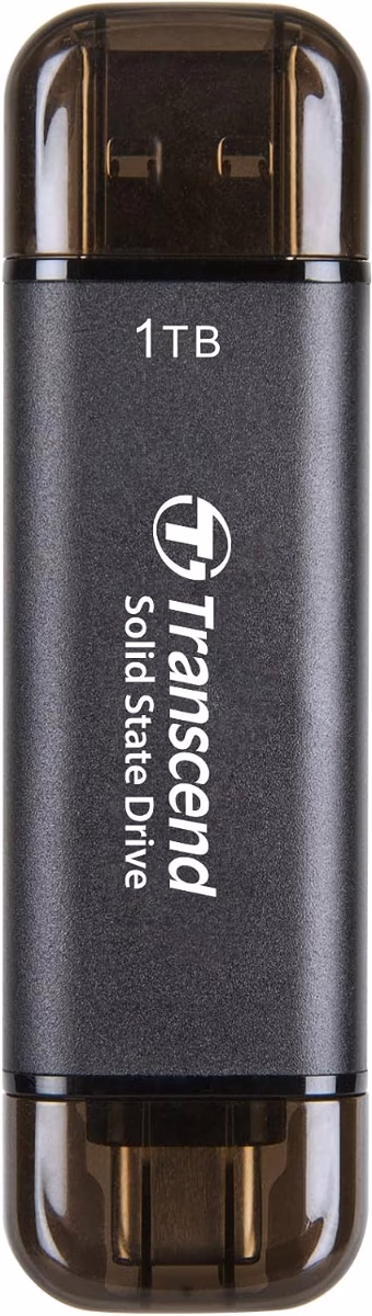 Transcend ESD310C Portable SSD, 3D NAND Flash, 1 TB Capacity, Up to 1050 MB/s Read Speed & 950 MB/s Write Speed, 10Gbps Connection Interface, Black | ESD310C thumbnail 5