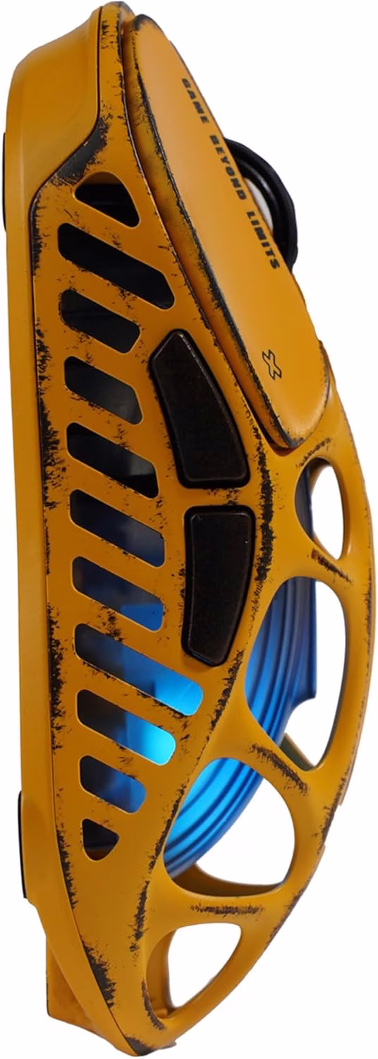 GravaStar Mercury X (1000Hz) Wireless Gaming Mouse Special Edition Battle Worn Yellow, 5 Programmable Buttons, Dynamic RGB Lighting, Tri-Mode Connectivity, Equipped with IC Chip BK CX52850 | GSX_YLW thumbnail 3