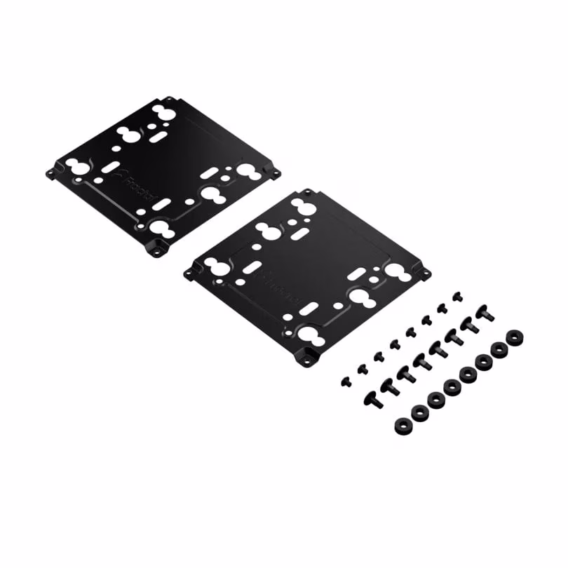 Fractal Universal Multibracket – Type A (2-pack), 8x 6-32 Screws for 3.5” drive, 8x M3 Screws for 2.5” drive, 8x HDD dampers, Compatible with all standard 2.5” or 3.5” SSD/HDD drives | FD-A-BRKT-003 thumbnail 2