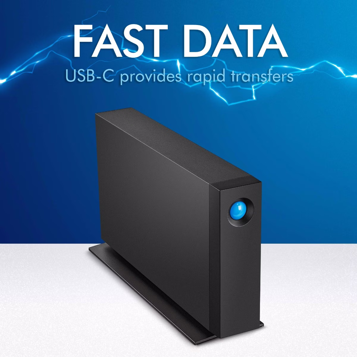 LaCie d2 Professional 18TB External HDD, 7200 RPM Disk Speed, Rescue Data Recovery Services, Speeds of up to 260 MB/s, For Mac And PC Desktop, 1 Month Adobe CC, USB-C / USB 3.1, Black | STHA18000800 thumbnail 5
