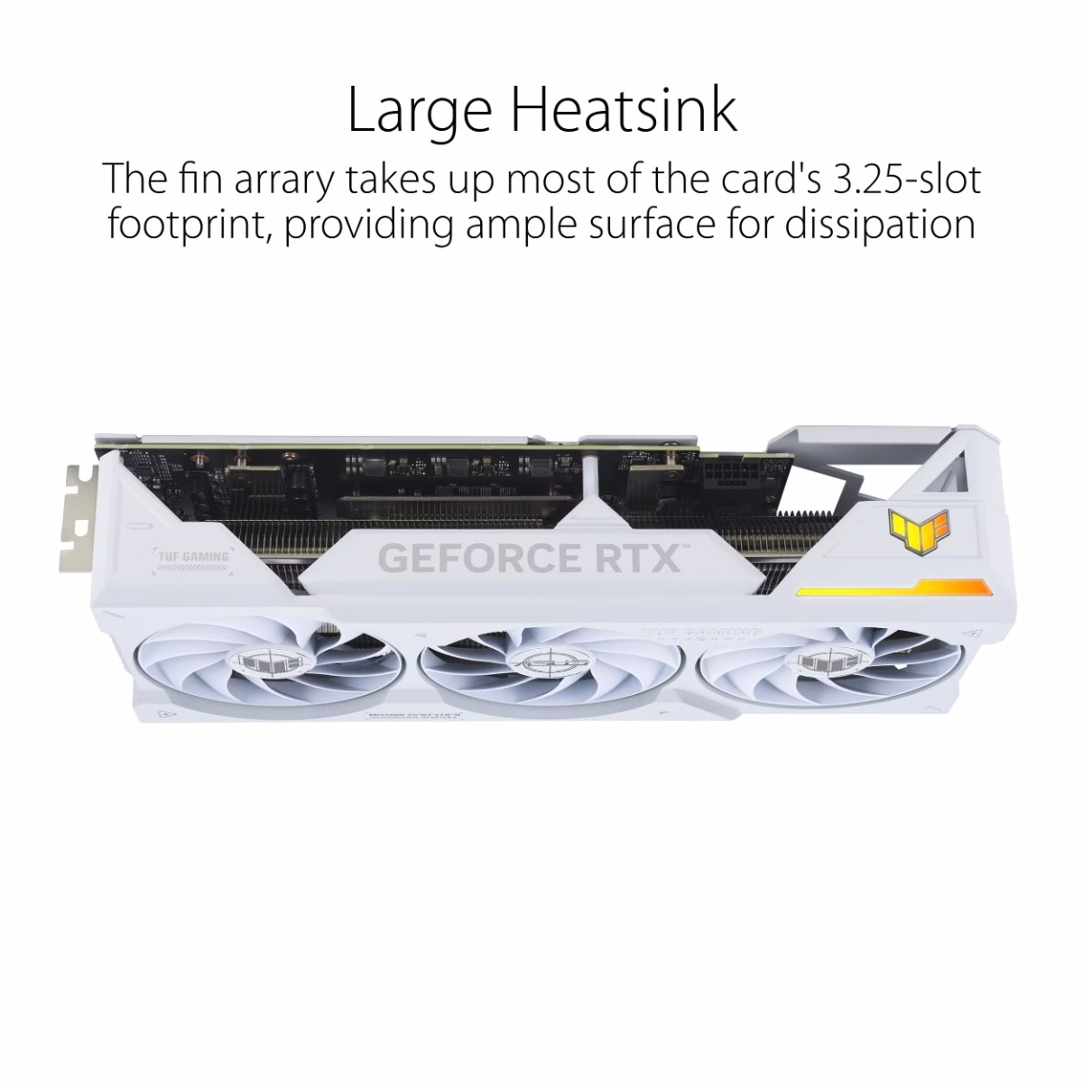 ASUS TUF Gaming GeForce RTX 4070 Ti White 12GB GDDR6X OC Edition Gaming Graphics Card White (NVIDIA GeForce RTX4070Ti DLSS 3, PCIe 4.0, 2X HDMI 2.1, 3X DisplayPort 1.4a,  90YV0IJ2-M0NA00 thumbnail 6