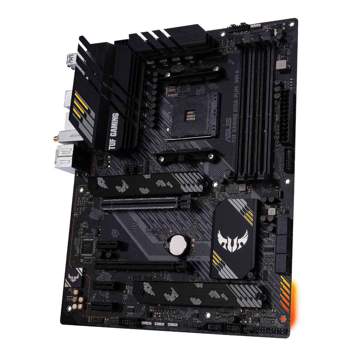 Asus Tuf Gaming B550-Plus Wifi II ATX Motherboard, AM4, PCIE Gen 5, Dual M.2, 10 DrMOS Power Stages, Wi-Fi 6, 2.5 Gb Ethernet, HDMI, DisplayPort, SATA 6Gbps, USB 3.2 Gen 2, Aura Sync | 90MB19U0-M0EAY0 thumbnail 5