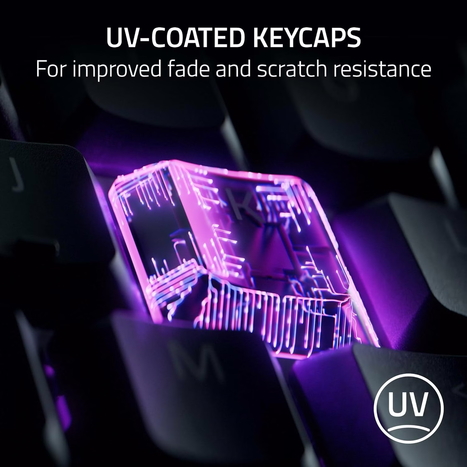 Razer Ornata V3 TKL Low Profile Gaming Keyboard, Mecha-Membrane Switches, 1000 Hz Ultrapolling, 8 Chroma RGB, UV-Coated ABS Keycaps, Braided Fiber Cable, Black | RZ03-04880100-R3M1 thumbnail 2