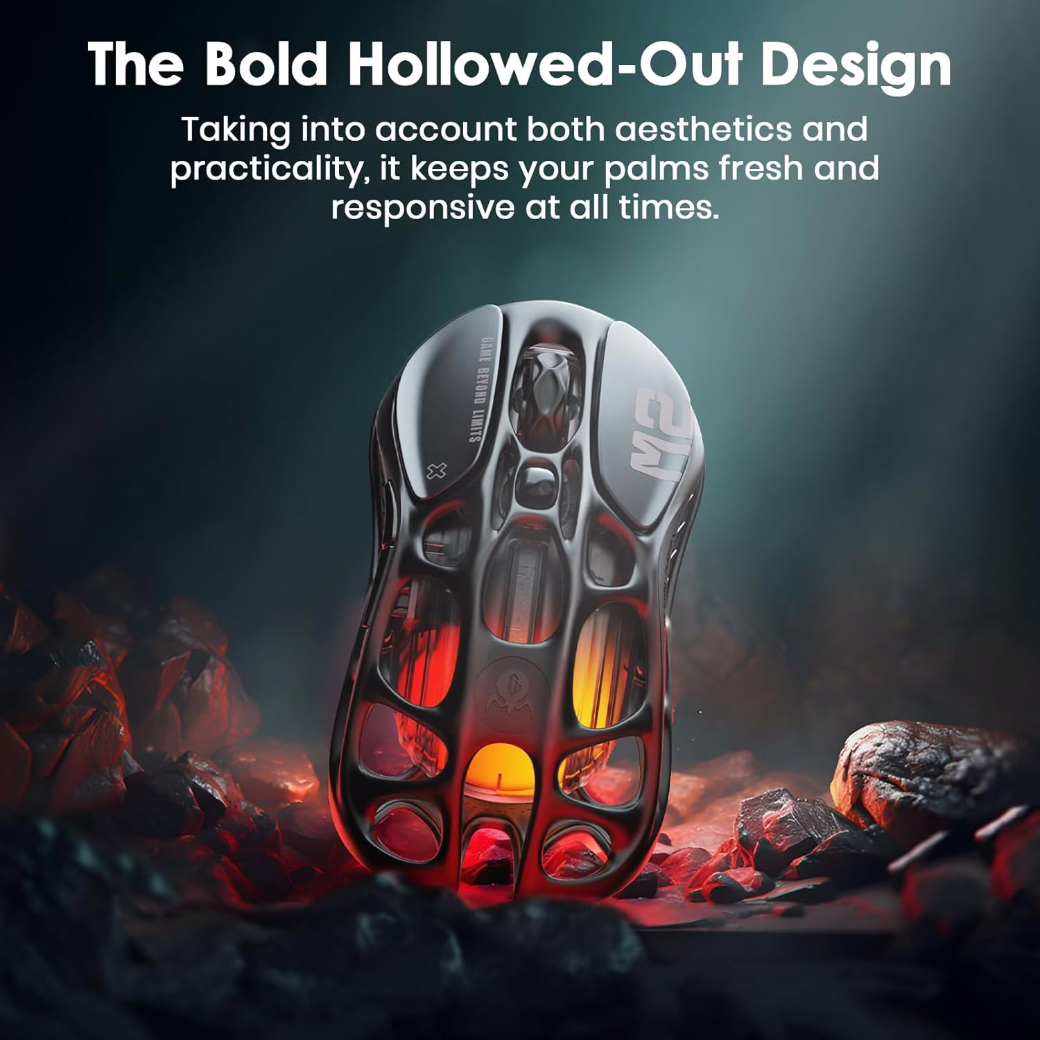 GravaStar Mercury M2 Wireless Gaming Mouse Stealth Black, 26,000 DPI, PAW3395DM Sensor, 79g Lightweight, RGB, 5 Programmable Buttons thumbnail 3