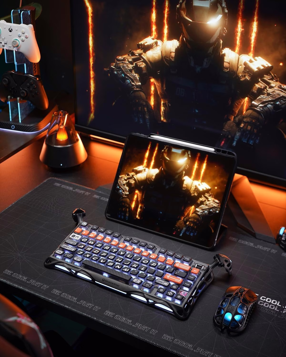 GravaStar Mercury K1 Pro Gaming Keyboard, Wireless, Aluminium Alloy, 75% Layout, Custom Mechanical Keyboard, Durable Design with Unique Aesthetics, CyberFlare thumbnail 2