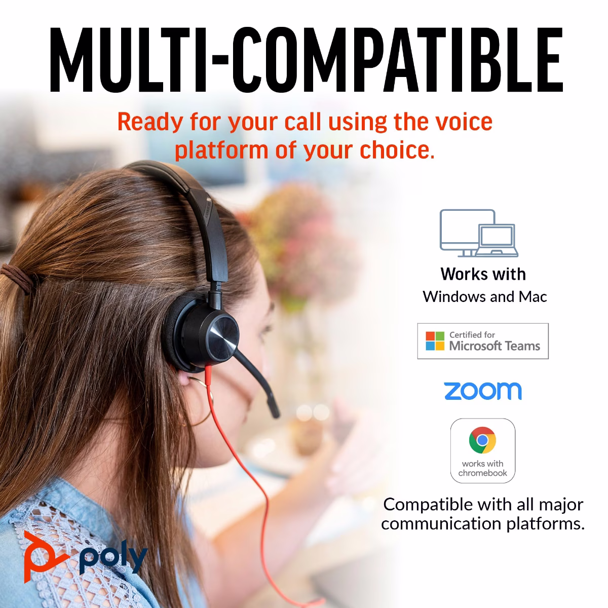 Poly Blackwire 3310 USB-C Headset (767F8AA) thumbnail 2