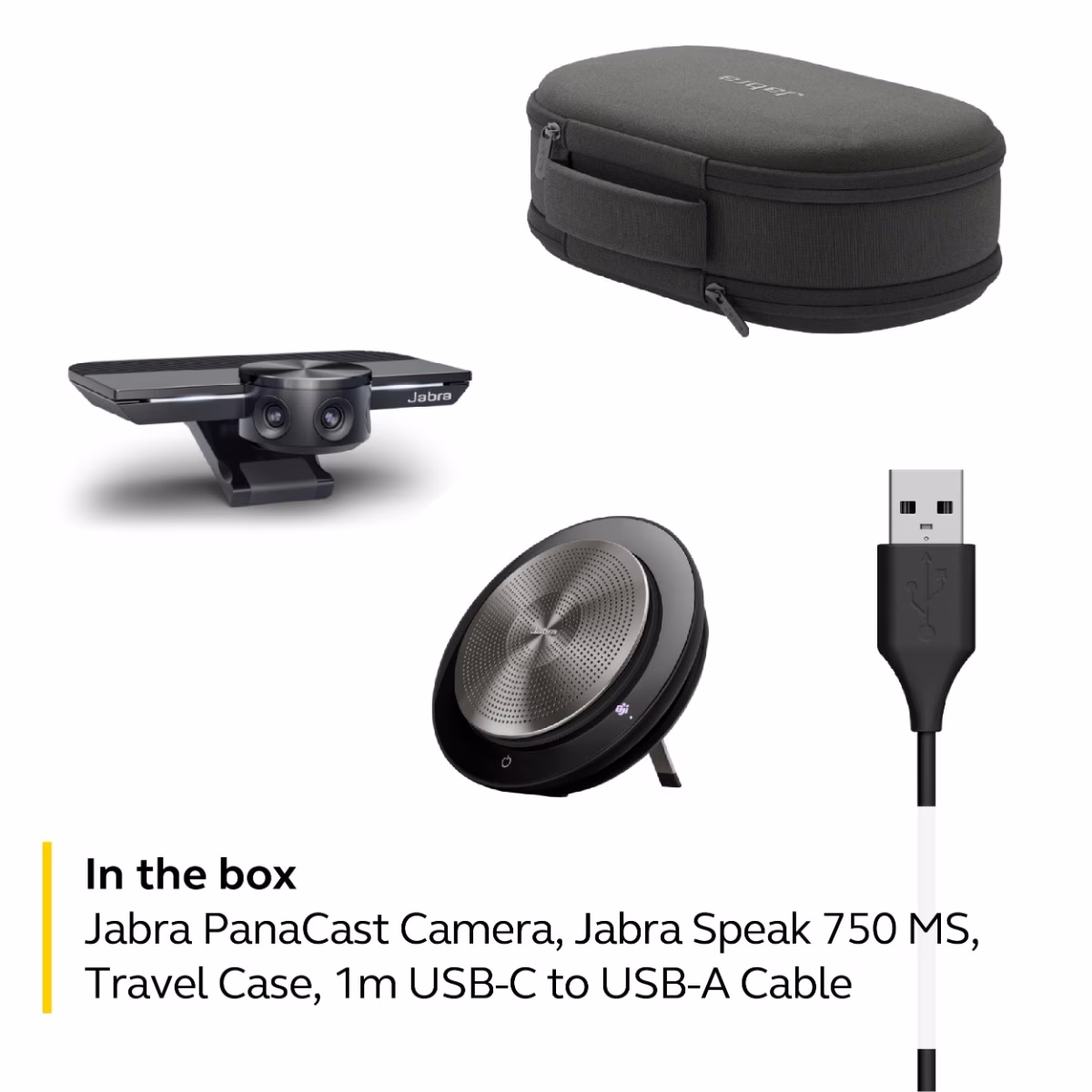 Jabra PanaCast Meet Anywhere Video Conference Bundle Conference Room Camera with 180 Panoramic-4K View Jabra Speak 750 Conference Speakerphone, MS Teams Certified, Works with Zoom, Google Meet  8402-129 image
