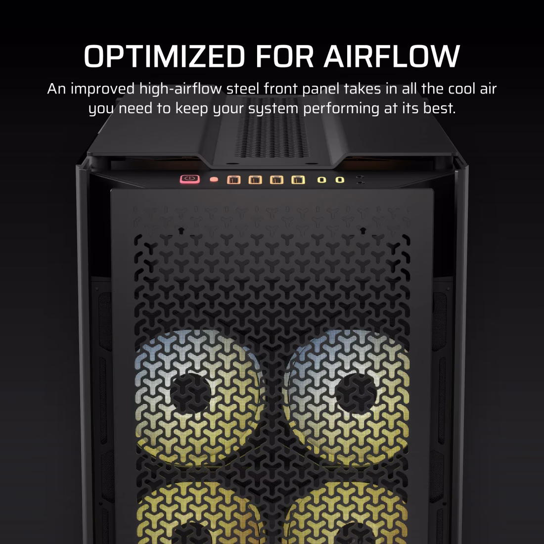 CORSAIR iCUE LINK 9000D RGB AIRFLOW Super Full-Tower PC Case, Up To 18x120mm Fans And 480mm Radiators, High-airflow, 4xUSB 3.2 Type-A, 2xUSB 3.2 Type-C, Audio Out, Black | CC-9011273-WW thumbnail 3