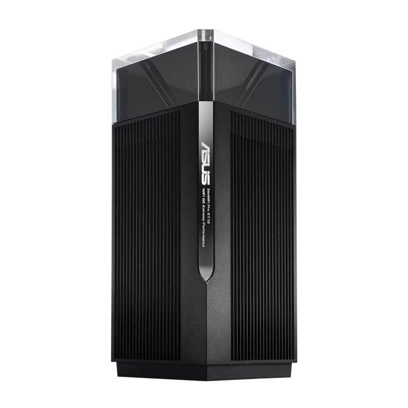 Asus ZenWiFi Pro ET12 AX11000 Tri-Band WiFi 6E Router, Up to 11Gbps Data Rate, Coverage up to 6000 Sq.ft, Dual 2.5G Ports, AiMesh, Included Lifetime Internet Security, 2 Pack, Black | 90IG05Z0-MO3A20 thumbnail 2