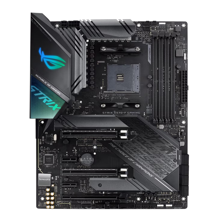 ASUS ROG Strix X570-F Gaming  AMD X570 ATX gaming motherboard with PCIe 4.0, Intel Gigabit Ethernet, 14 power stages, dual M.2 with heatsinks, SATA 6Gb/s, USB 3.2 Gen 2 and Aura Sync RGB lighting | 90MB1160-M0EAY0 thumbnail 2