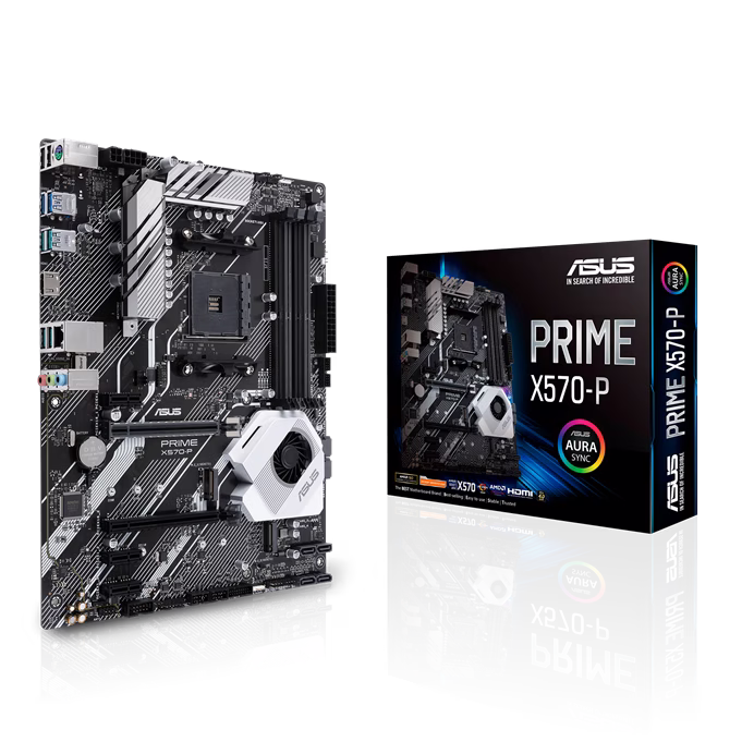 ASUS PRIME X570-P AMD AM4 ATX Motherboard, PCIe 4.0, 12 DrMOS power stages, DDR4 4400MHz, dual M.2, HDMI, SATA 6Gb/s, USB 3.2 Gen 2 and Aura Sync RGB header | 90MB11N0-M0EAY0 thumbnail 3