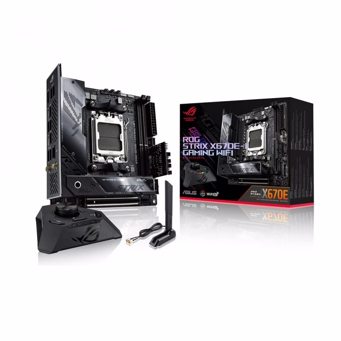 ASUS ROG Strix X670E-I Gaming WIFI Motherboard, Mini-ITX, AMD Socket AM5 (Ryzen 9000/8000/7000), DDR5, PCIe 5.0, WiFi 6E, USB4®, ROG Strix Hive | 90MB1B70-M0EAY0 – Buy Online