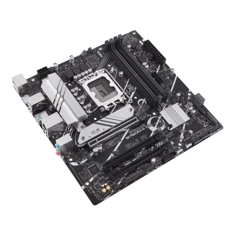 ASUS PRIME B760M-A D4-CSM Intel B760 (LGA 1700) mATX motherboard, PCIe 4.0, two M.2 slots, Realtek 2.5Gb Ethernet, DisplayPort, Dual HDMI, SATA 6 Gbps, rear USB 3.2 Gen 2, front USB 3.2 Gen 1 Type-C, Aura Sync | 90MB1D00-M0EAYC thumbnail 5