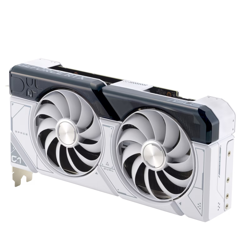 ASUS Dual GeForce RTX 4070 SUPER White OC Edition 12GB GDDR6X Graphic card, 192-bit, 7168 CUDA Cores, PCI E 4.0, 2550 MHz (Boost Clock), 2 Year Warranty | 90YV0K84-M0NA00 thumbnail 2