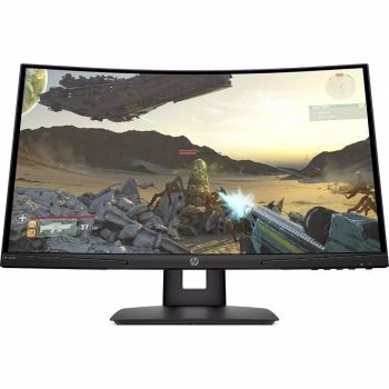 HP X24c - 23.6 "FHD Curved - Aspect ratio 16: 9, Resolution 1920 x 1080 Pixels, Refresh Rate 144 Hz, 4 ms, 1 x HDMI 2.0, 1 x DisplayPort 1.2 Gaming Monitor - Black | 9FM22AS thumbnail 2