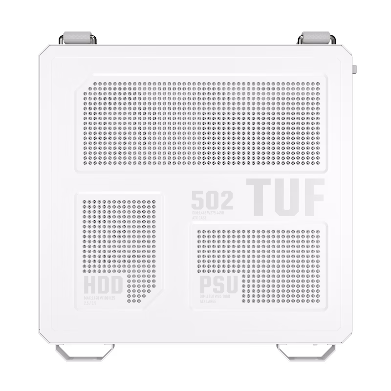 ASUS TUF Gaming GT502 Horizon ATX Mid-Tower Gaming Case, Panoramic Design, Dual-Chamber, Motherboard Support Upto ATX, Tool-Free Side Panels, USB 10 Gbps Type-C Front Panel, White | 90DC0093-B19010 thumbnail 8