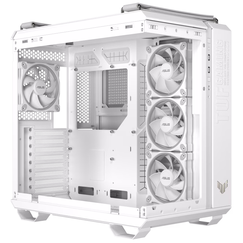 ASUS TUF Gaming GT502 Horizon ATX Mid-Tower Gaming Case, Panoramic Design, Dual-Chamber, Motherboard Support Upto ATX, Tool-Free Side Panels, USB 10 Gbps Type-C Front Panel, White | 90DC0093-B19010 thumbnail 4