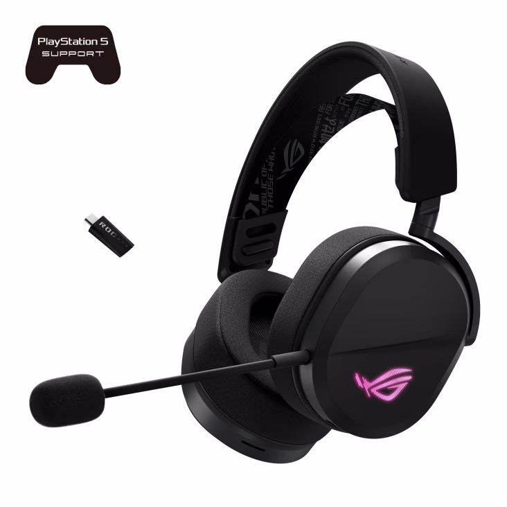 ROG Pelta Tri-mode RGB Gaming Headset with ROG SpeedNova, 50mm ROG Titanium-plated Diaphragm Drivers, Boom Microphone, Lightweight 309-g Design, ASUS Aura Sync RGB | 90YH0410-BHUA00 – Buy Online