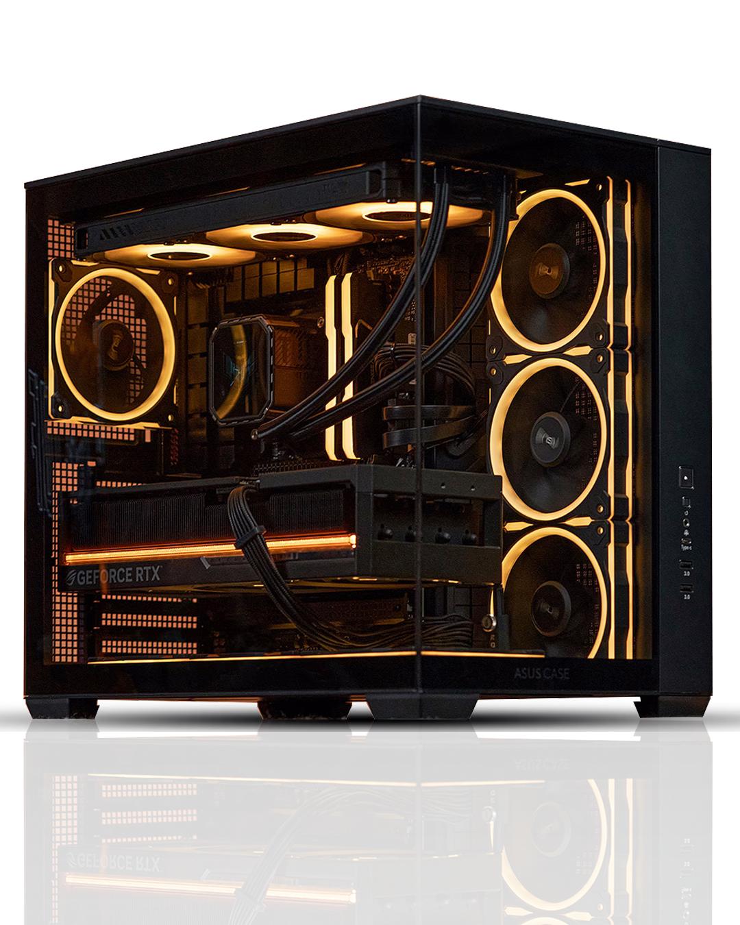 Gaming PC Powered By ASUS, AMD Ryzen 9 9950X3D, PRIME RTX 5080 GDDR7 16GB OC, RGB DDR5 6000MHz CL30 64GB (2x32GB), 990 PRO 2TB, Liquid CPU Cooler, 850W – Buy Online