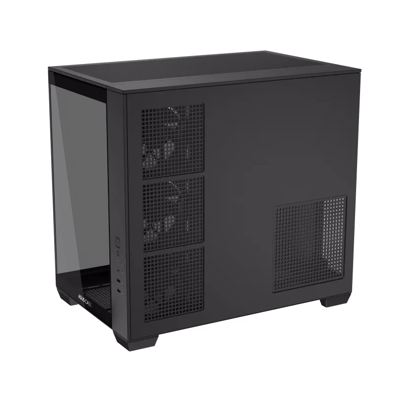 ASUS A32 PLUS Mid-tower ATX Black Case, Panoramic Design, Tempered Glass, 4x Pre-installed ARGB Fans, Supports ATX Motherboard, Up to 360 mm Radiator, Up to 420 mm Graphic Card, Up to 10x 120mm Fans, USB 10Gbps Type-C | 90DC00S0-B19000 thumbnail 12