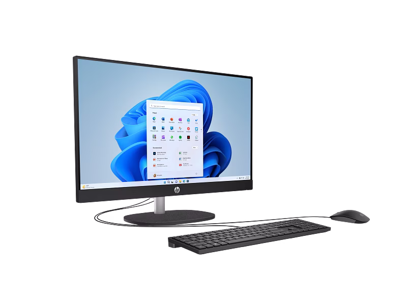 HP 24-cr0308nh 23.8" All-in-One PC, Intel Core i5-1334U, 8GB RAM, 512GB SSD, FHD IPS 99% sRGB, Jet Black DOS (No pre-installed OS) | B73T9EA#BH5 thumbnail 2