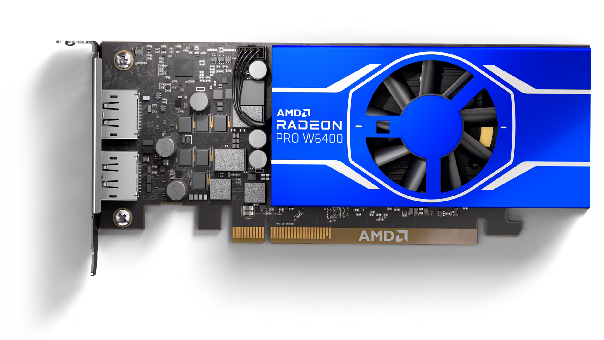 AMD Radeon Pro W6400 Workstation Graphics Card, 4GB GDDR6, 64-bit, PCIe 4.0, Low Profile, Dual DisplayPort, Blue | 100-506189 – Buy Online