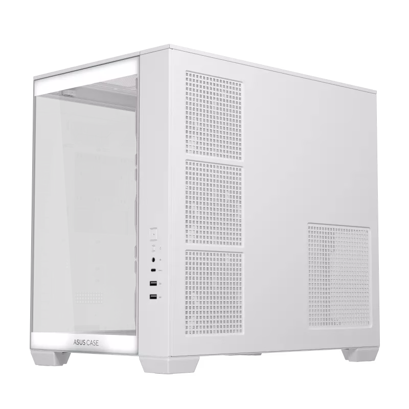 ASUS A32 PLUS Mid-tower ATX White Case, Panoramic Design, Tempered Glass, 4x Pre-installed ARGB Fans, Supports ATX Motherboard, Up to 360 mm Radiator, Up to 420 mm Graphic Card, Up to 10x 120mm Fans, USB 10Gbps Type-C | 90DC00S3-B19000 thumbnail 6