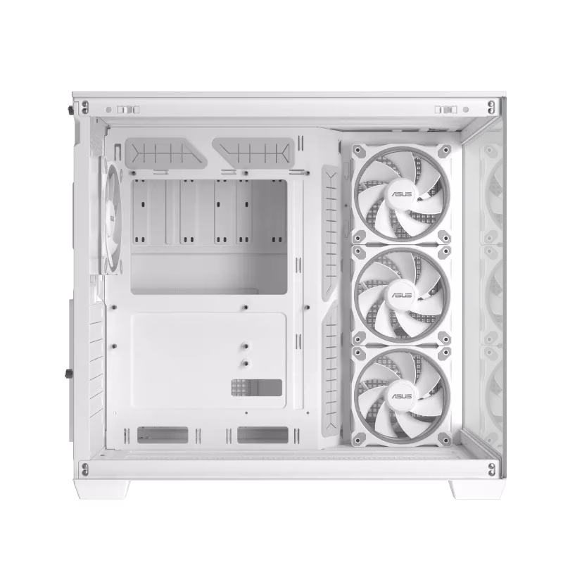 ASUS A32 PLUS Mid-tower ATX White Case, Panoramic Design, Tempered Glass, 4x Pre-installed ARGB Fans, Supports ATX Motherboard, Up to 360 mm Radiator, Up to 420 mm Graphic Card, Up to 10x 120mm Fans, USB 10Gbps Type-C | 90DC00S3-B19000 thumbnail 8