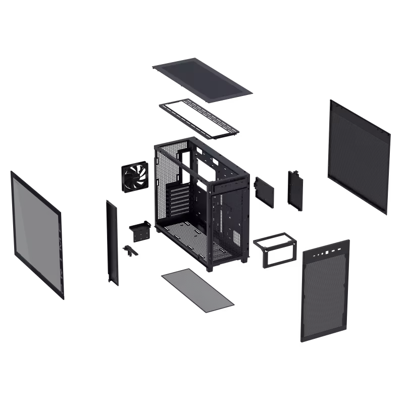 ASUS Prime AP303 Tempered Glass Edition, The Ultimate Compact 45-Liter ATX Gaming Chassis, Supporting 360mm GPUs and Radiators, Full-Size ATX PSUs, Front Panel USB Type-C Connectivity, AP303/BK/TG, Black | 90DC00V0-B39010 thumbnail 9