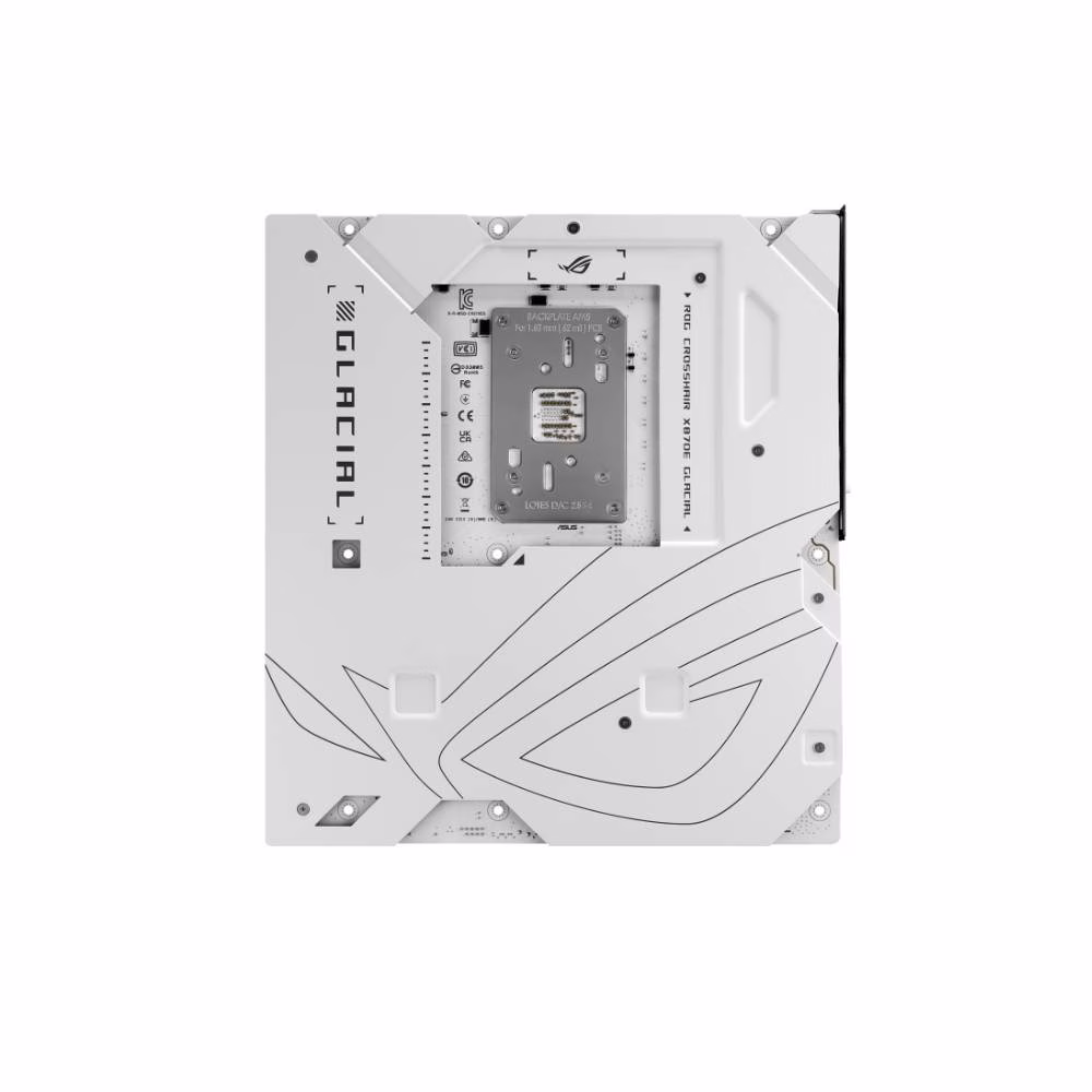 ASUS ROG CROSSHAIR X870E GLACIAL E-ATX AM5 White Motherboard, 5" Full Color LCD, 4x DDR5 DIMM slots, max. 256GB, 7x M.2 slots (PCIe 5.0 support), Dual 10Gb Ethernet, Wi-Fi 7, USB4, 60W Quick Charge 4+ | 90MB1NQ0-M0EAY0 thumbnail 4